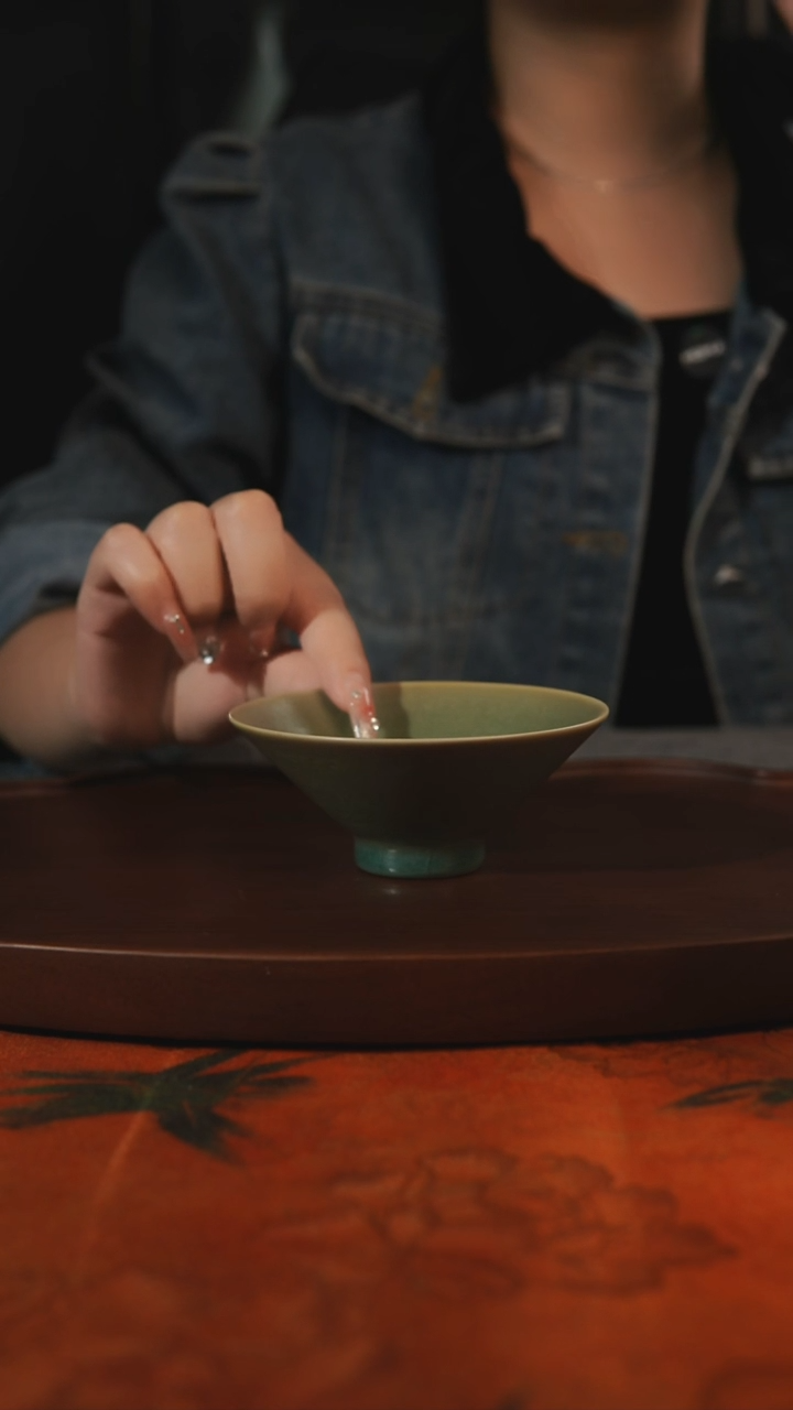 杯子斗笠048 柴烧主人杯 汝州原产地原矿仿古老釉