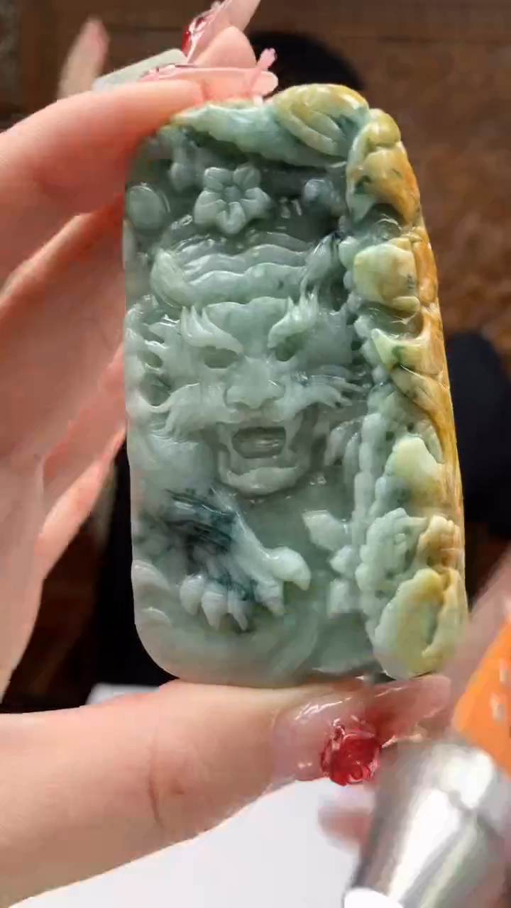 【闪购商品】定制翡翠未镶嵌1072y-毛货挂件17