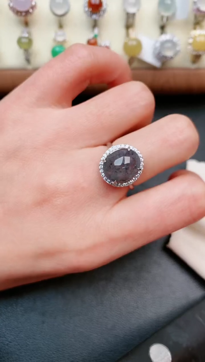 【闪购商品】翡翠戒指银S925镶嵌....