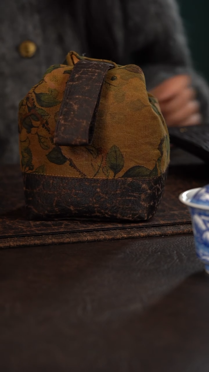 【闪购商品】杯陶瓷杯茶周边慢蓝手腕包山茶花