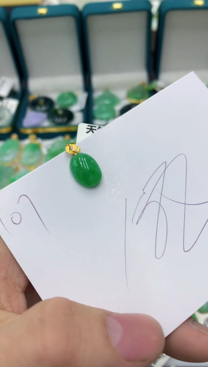 【闪购商品】翡翠颈饰18K金镶嵌1111111111