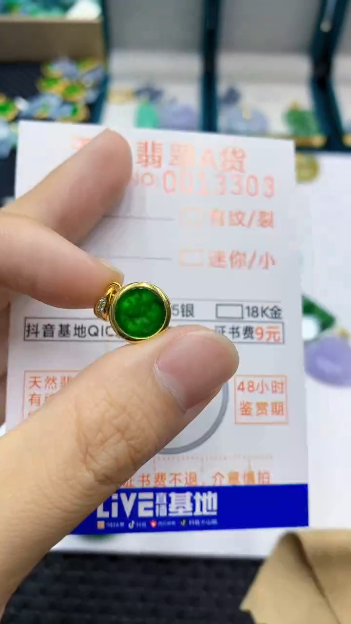 翡翠未镶嵌颈饰             1