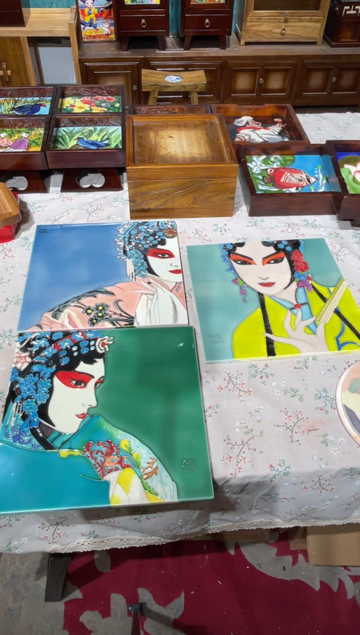 陶瓷蜗*?30*30脸谱单画片*3