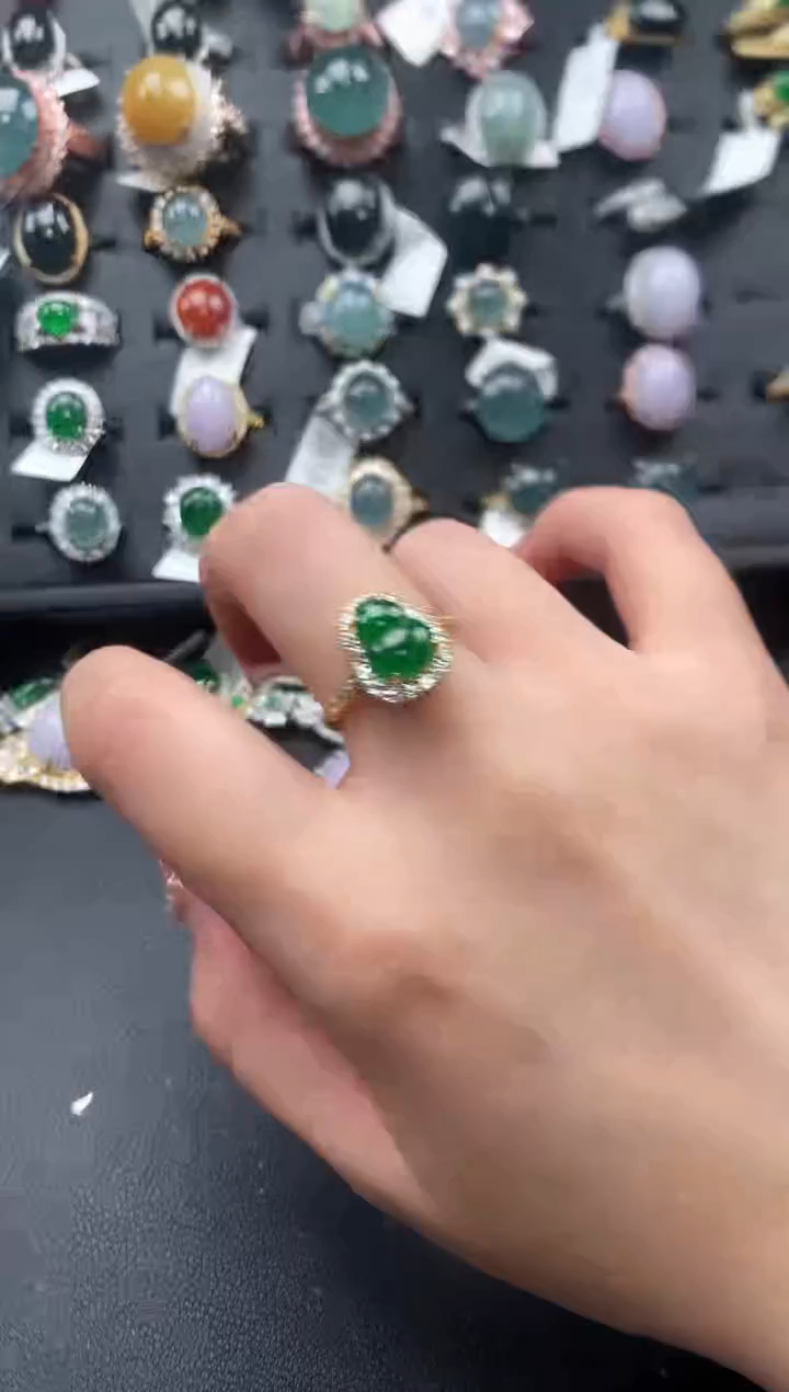 【闪购商品】翡翠戒指银S925镶嵌5124241