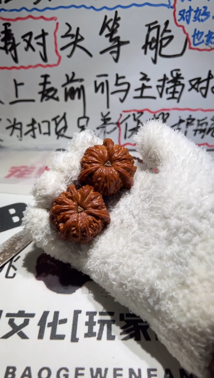 把件文玩核桃白狮子全品正奔