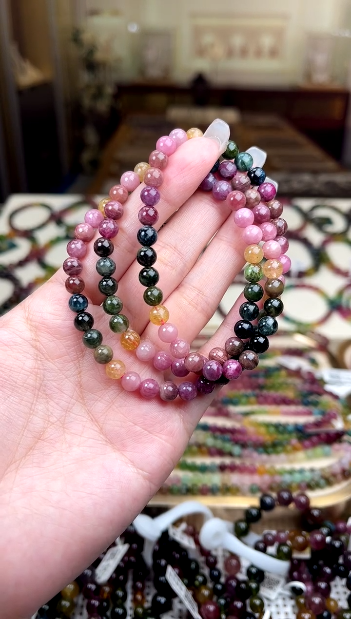 【闪购商品】碧玺/未镶嵌6mm+碧玺多圈多样性发货