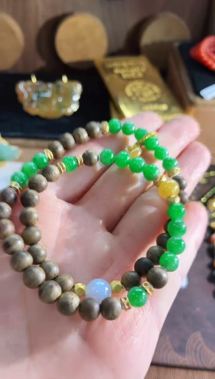 未镶嵌手串翡翠手串
