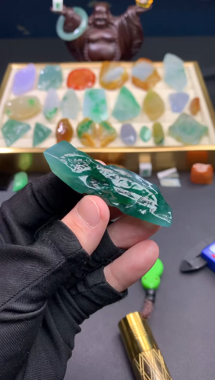 未镶嵌定制翡翠门**外天然翡翠裸石（包工）