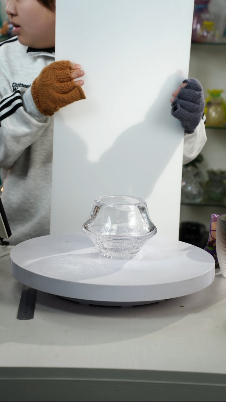 【闪购商品】琉璃【弘扬】高12轻奢琉璃花器微瑕福利