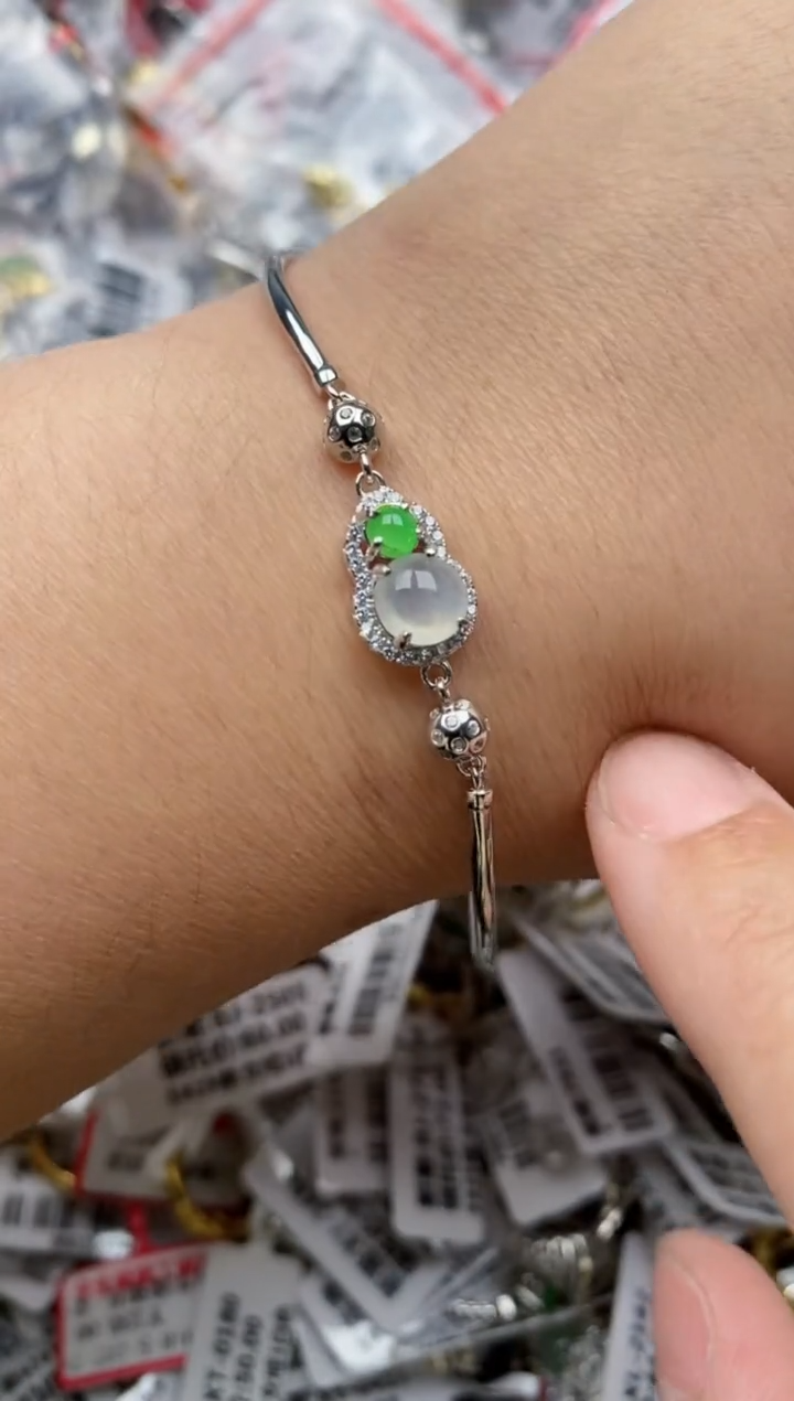 【闪购商品】翡翠戒指银S925镶嵌22222---1