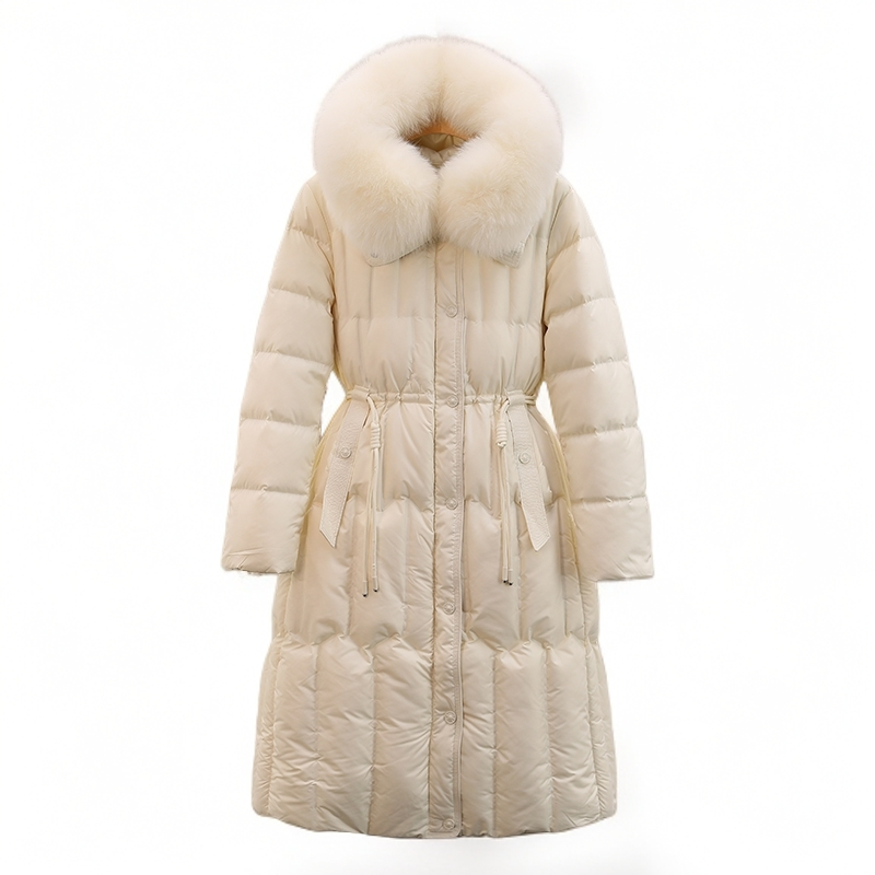 F6648-【香】连帽收腰中长款羽绒服#WYX58Y003