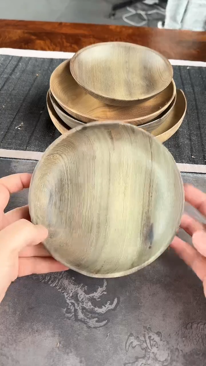 【闪购商品】金丝楠木雕114号阴沉原木手工点心盘