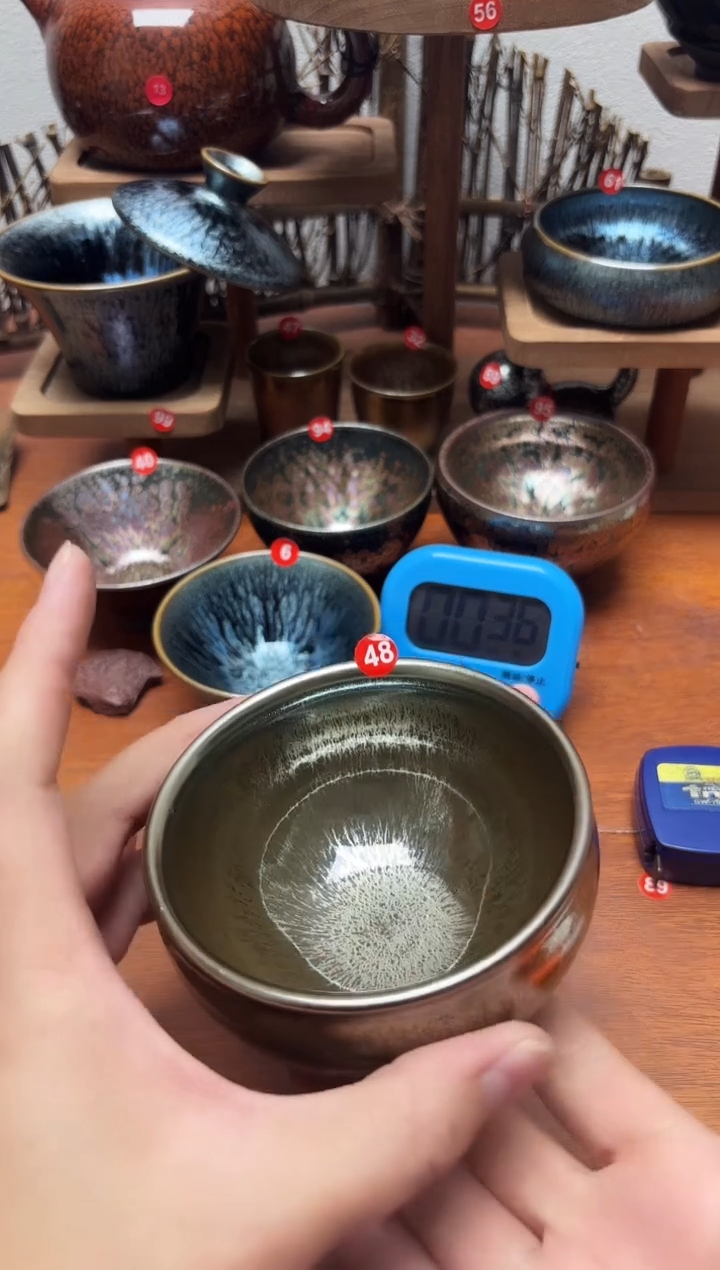 茶盏笑**尘48号建盏工匠茶器