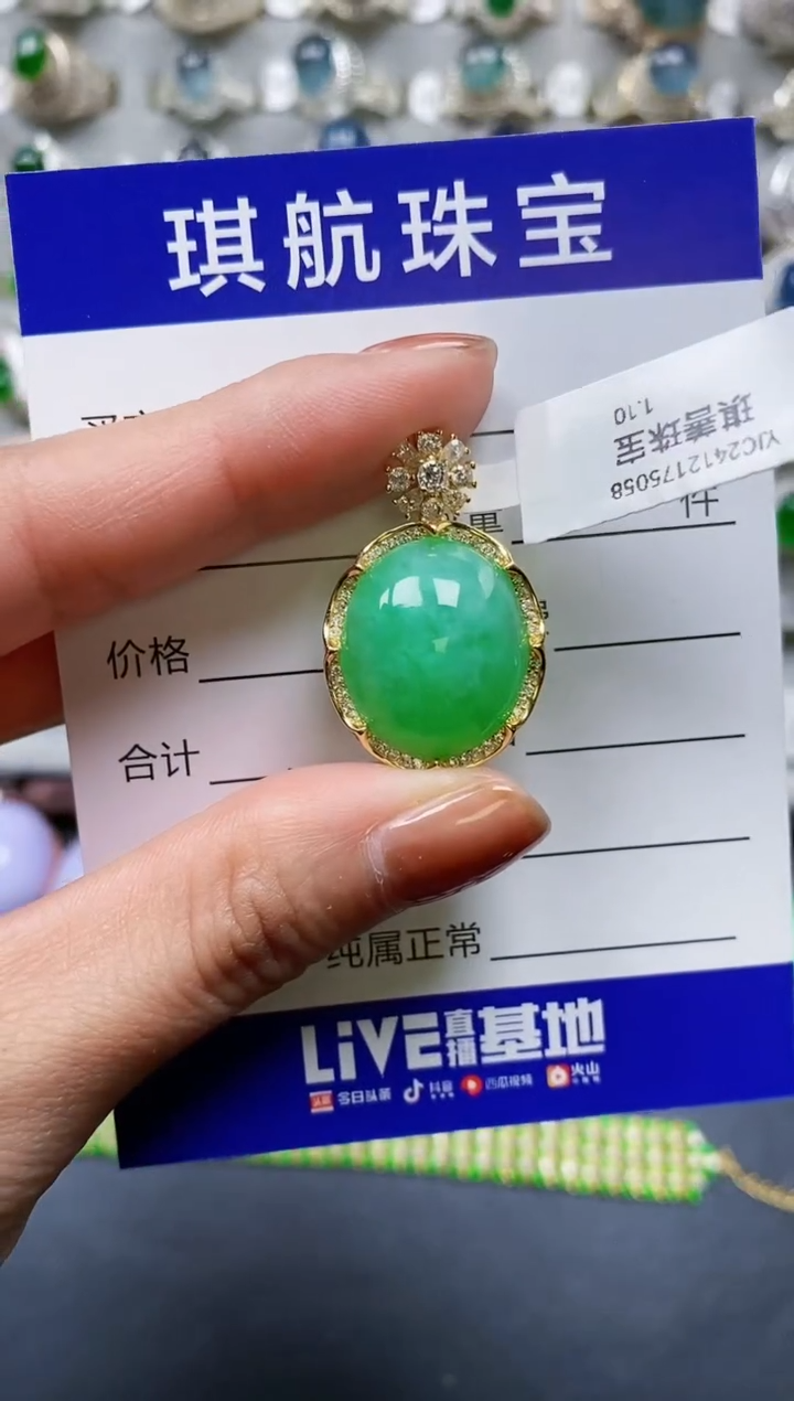 【闪购商品】翡翠颈饰银S925镶嵌0360