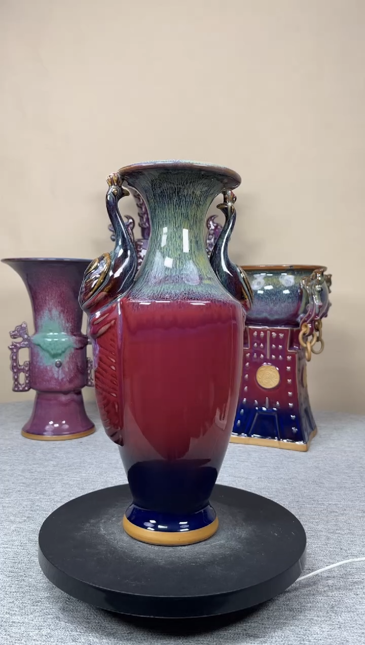 摆件陶神垕钧瓷收藏工艺品