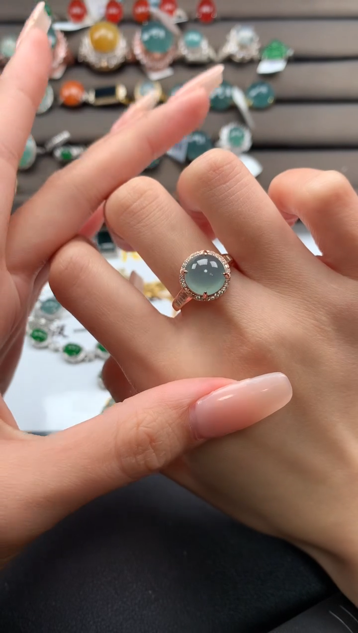 【闪购商品】翡翠戒指银S925镶嵌3213123131