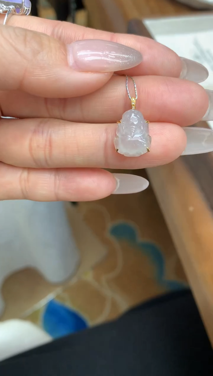 【闪购商品】翡翠颈饰18K金镶嵌貔貅