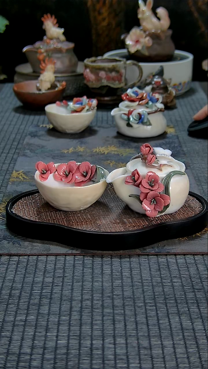 黄老师紫罗兰套装柴烧