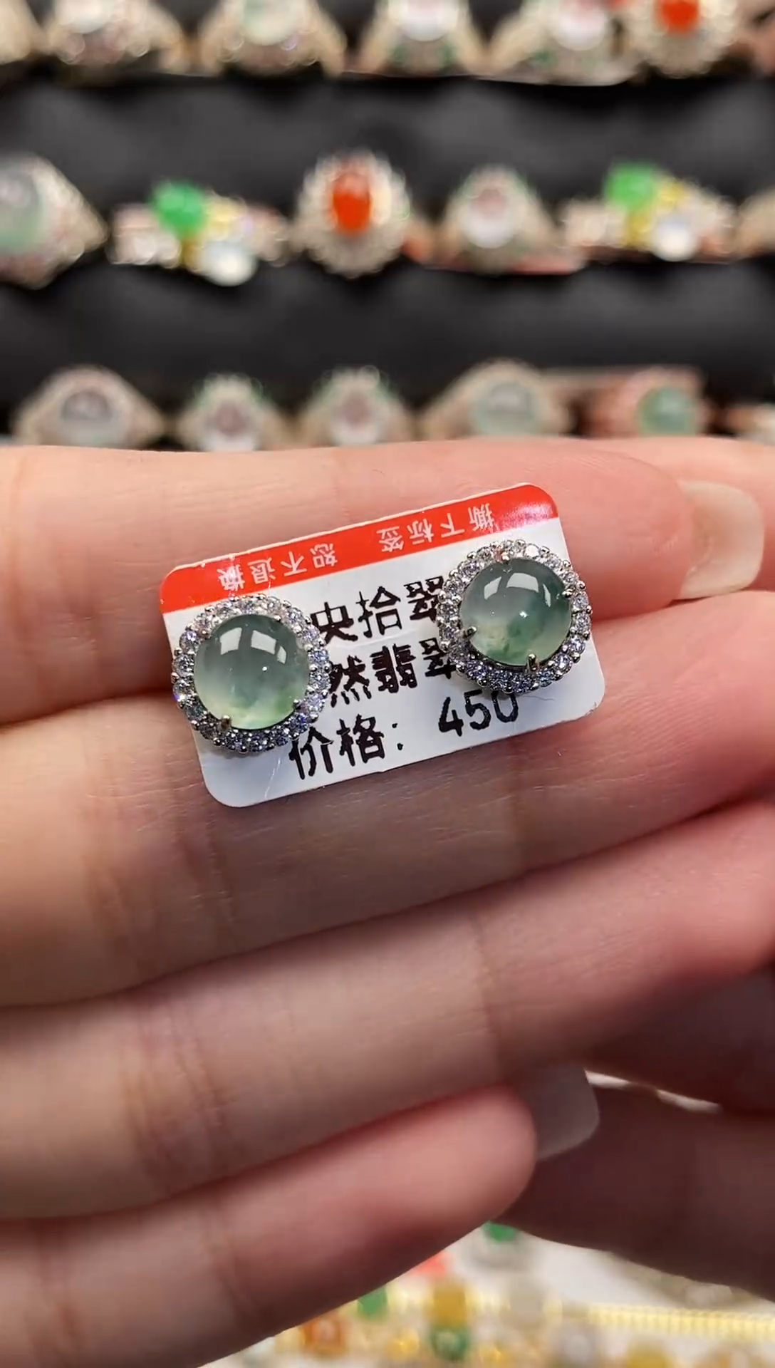 银S925镶嵌戒指翡翠天然A货翡翠28
