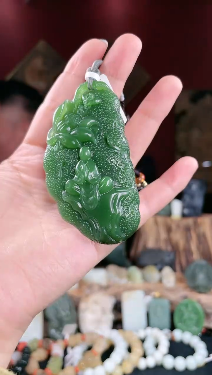 【闪购商品】和田玉颈饰未镶嵌碧玉悟道