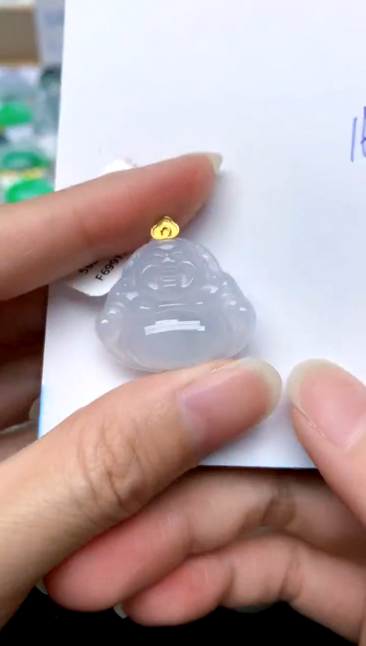 【闪购商品】翡翠颈饰18K金镶嵌16天然A货翡翠