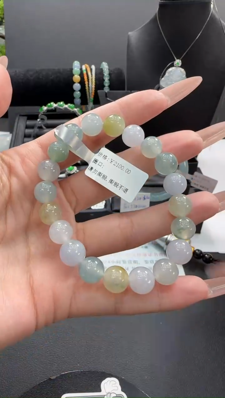 未镶嵌手串翡翠翡翠珠串