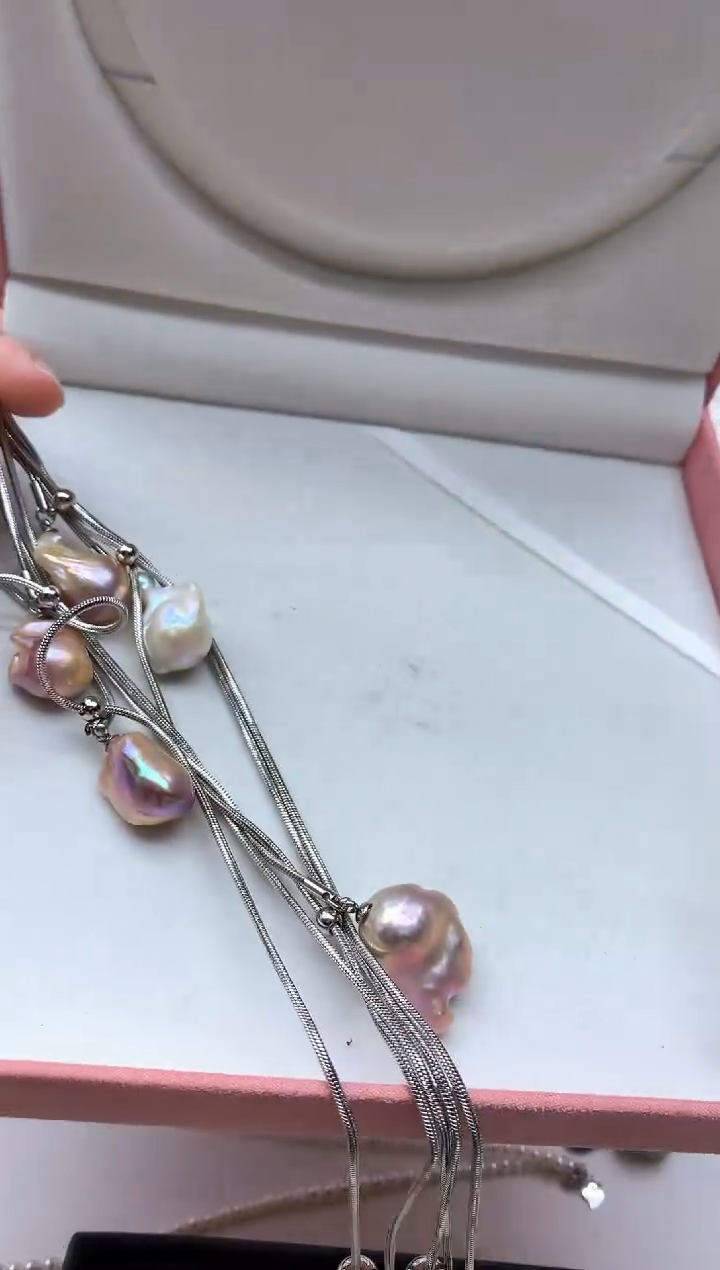 淡水珍珠未镶嵌颈饰多样性发其一