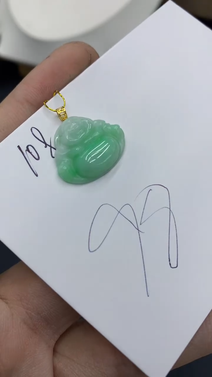 【闪购商品】翡翠颈饰18K金镶嵌号链接111111111