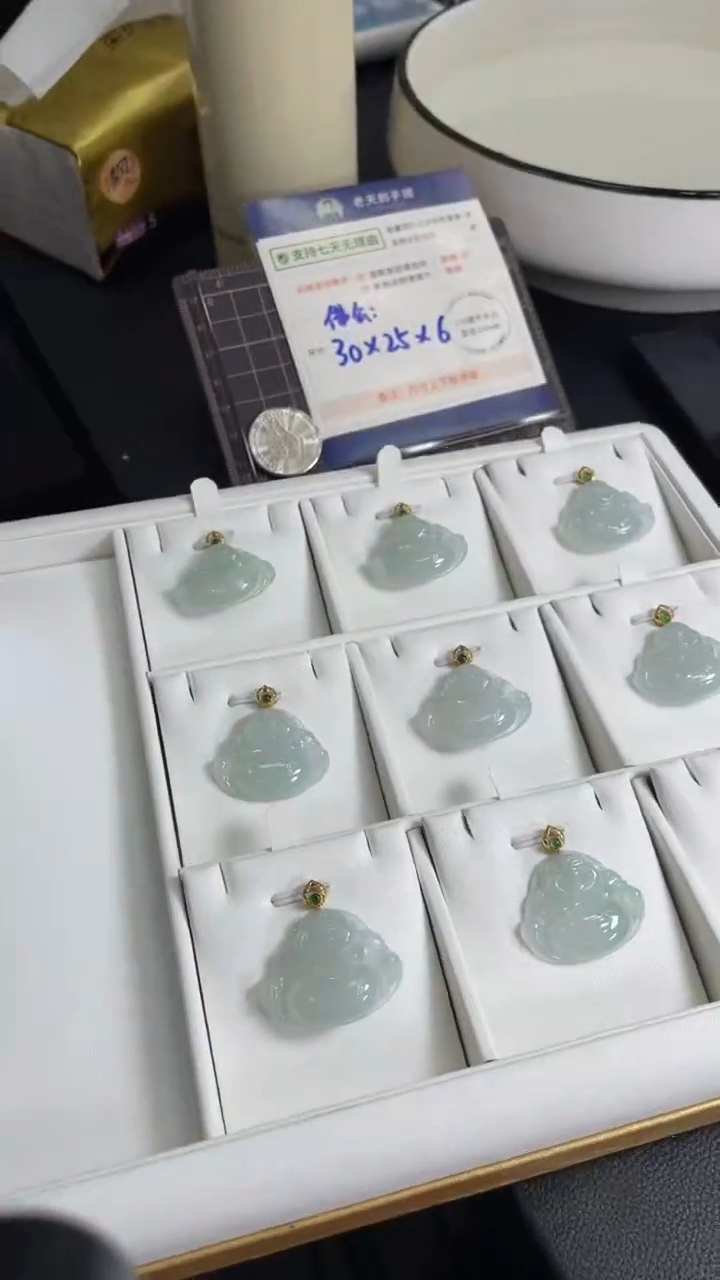 【闪购商品】翡翠颈饰18K金镶嵌佛公配绳28/多样性发其一CP