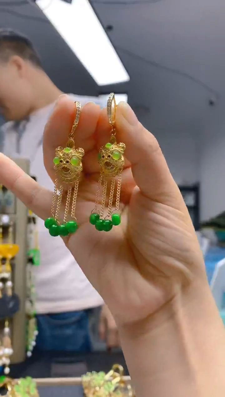 【闪购商品】翡翠耳饰合金301翡翠耳包