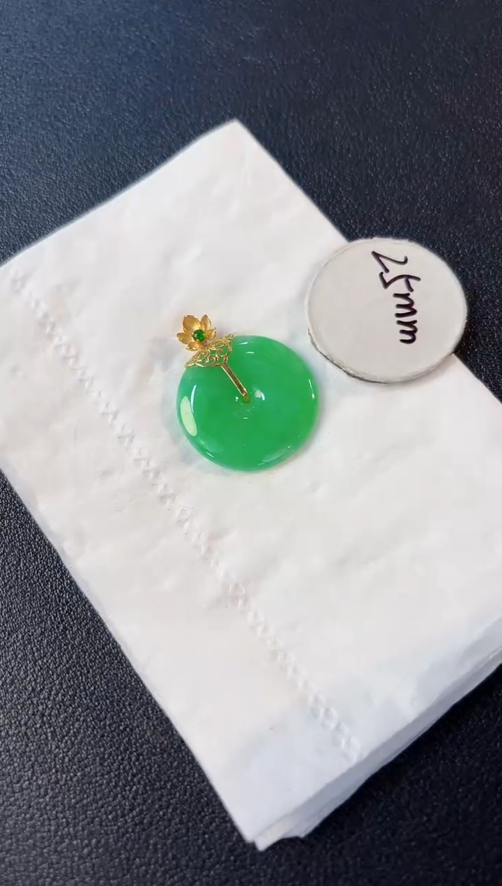 【闪购商品】翡翠颈饰18K金镶嵌缅料A货/支持复检/一件