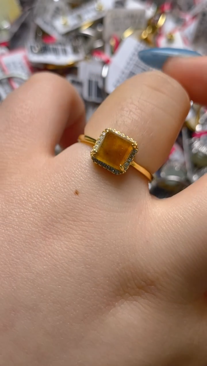 银S925镶嵌戒指翡翠百内无证书