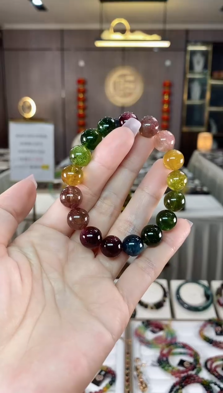 【闪购商品】碧玺单圈手串11mm+未镶嵌（多样性发一条）hon