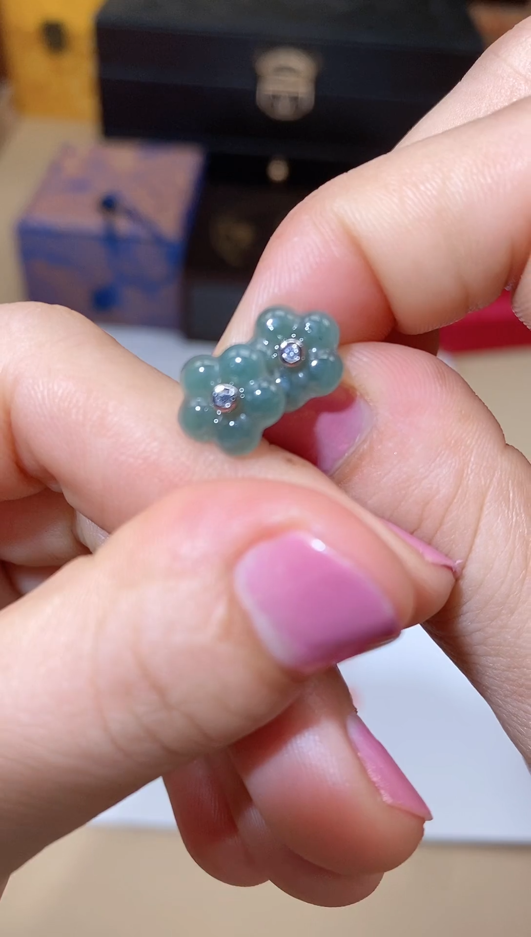 【闪购商品】翡翠耳饰合金 天然A货翡翠