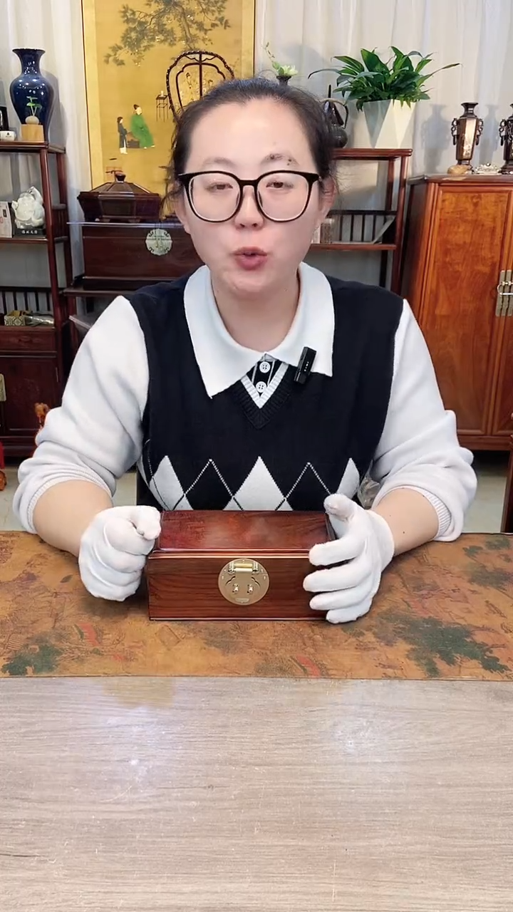 【闪购商品】红酸枝木类成套家具大红酸枝  活内衬 锦盒19