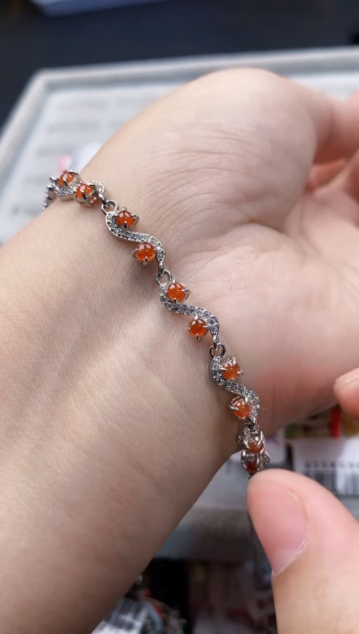 翡翠银S925镶嵌戒指12-12-12--2