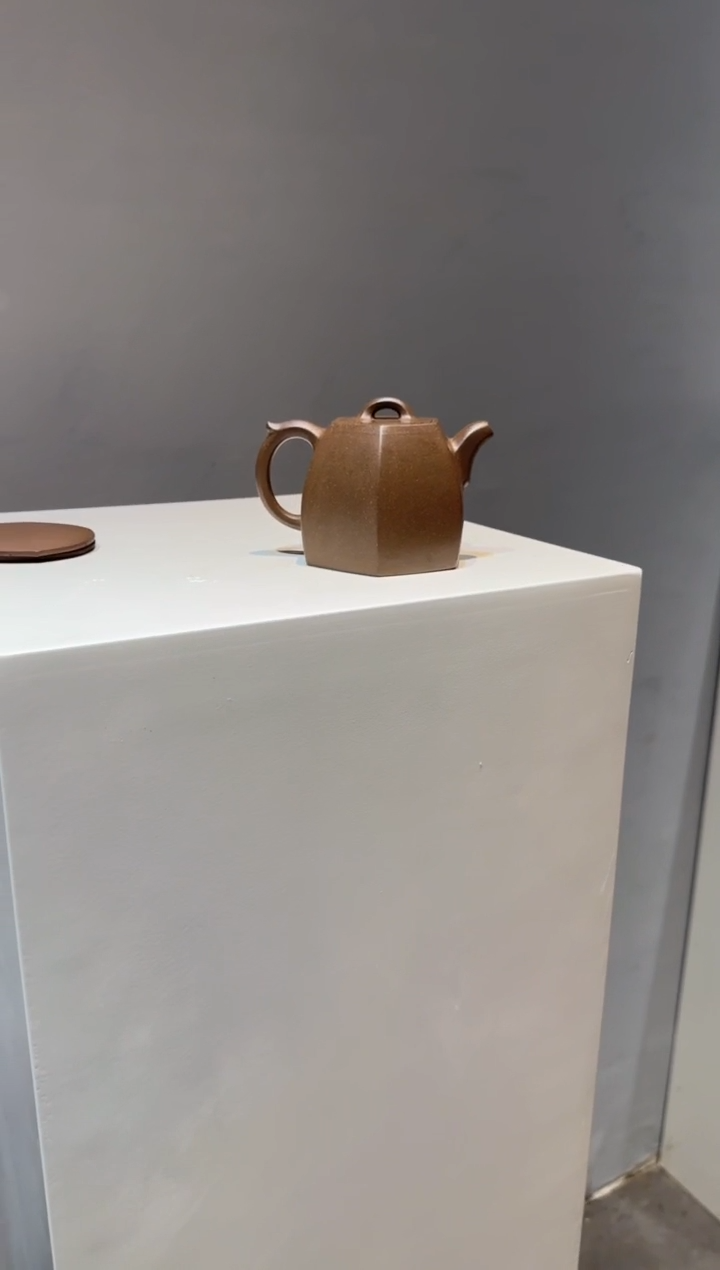 茶壶紫砂火**栗六方铜坨 青灰老段 光板