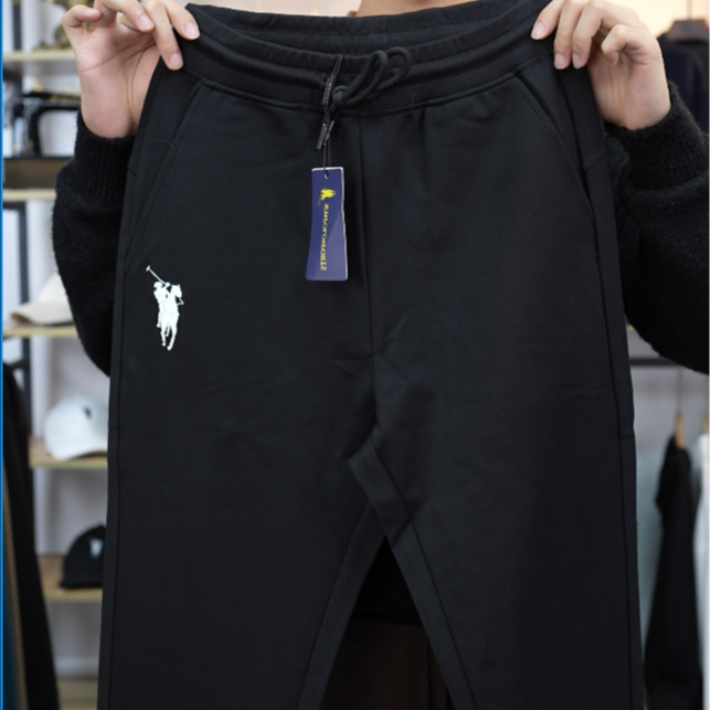 【004-马标】保暖松紧带长裤男抽绳卫裤舒适速干卫裤户外透气休闲裤