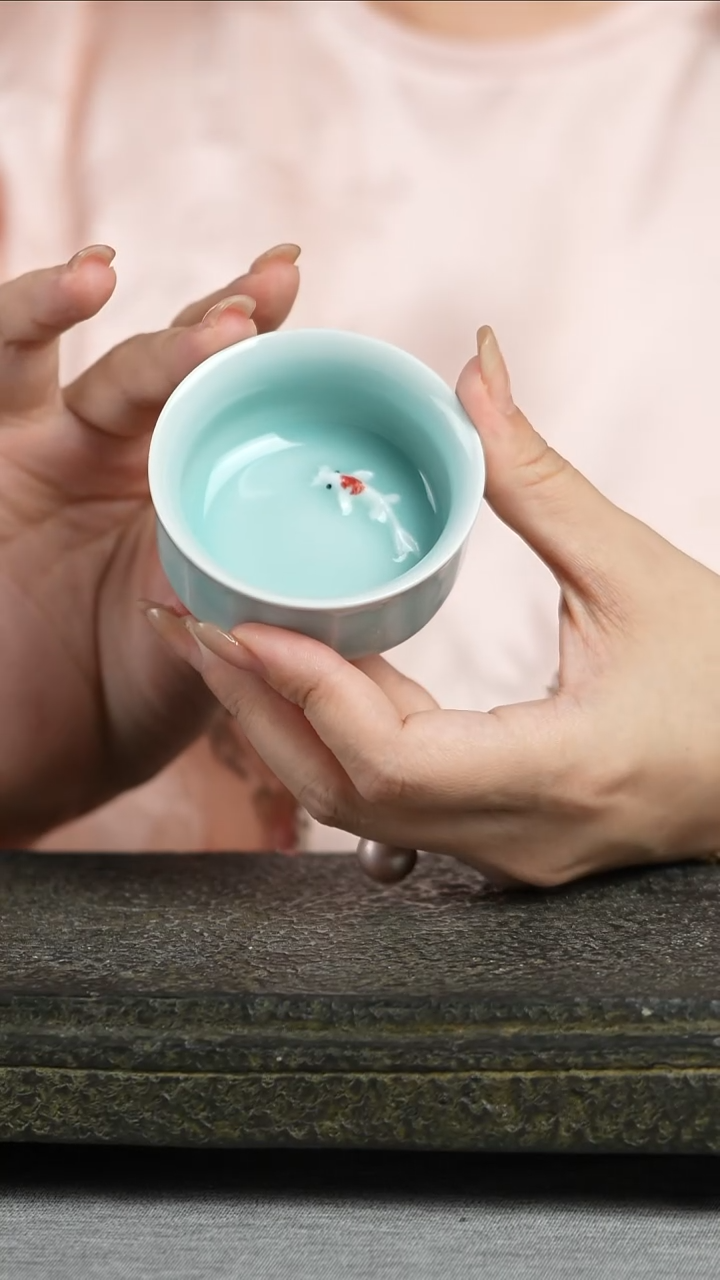 如鱼得水粉青主人杯
