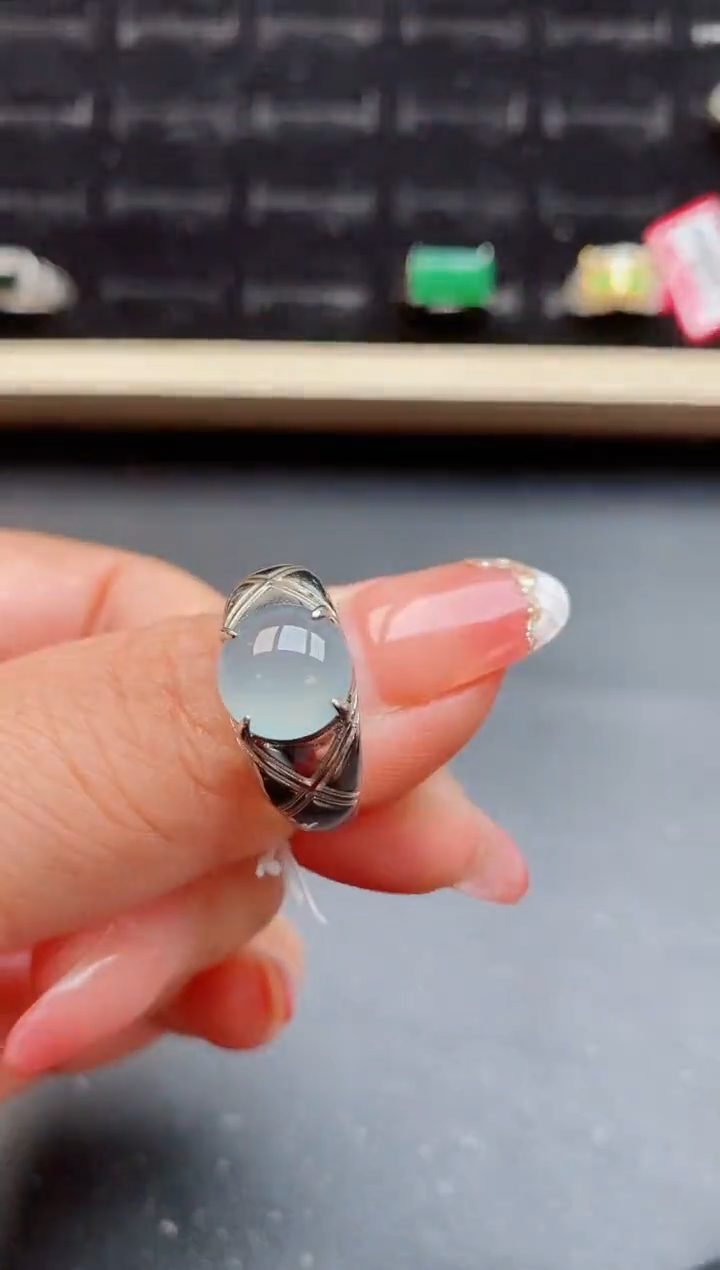 【闪购商品】翡翠戒指银S925镶嵌50805