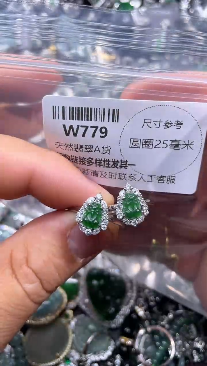 【闪购商品】翡翠颈饰未镶嵌W779戒指 多样性发其一