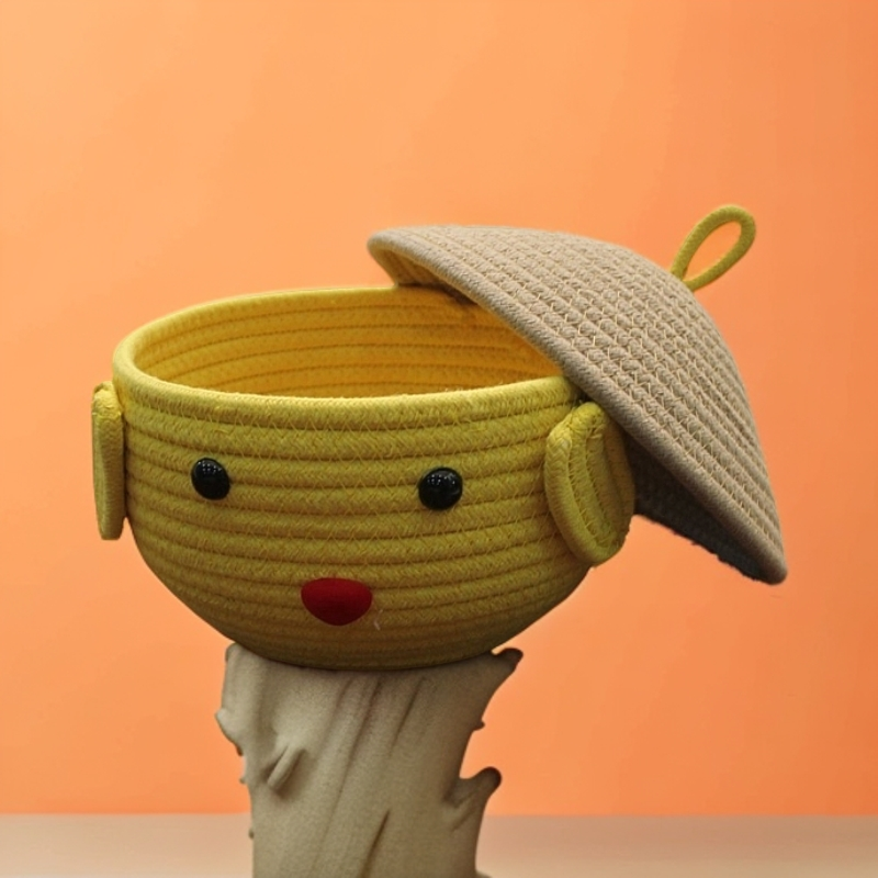 布丁狗宿舍桌面化妆品玩具桌面可爱塑料房间装饰品女生卧室收纳筐