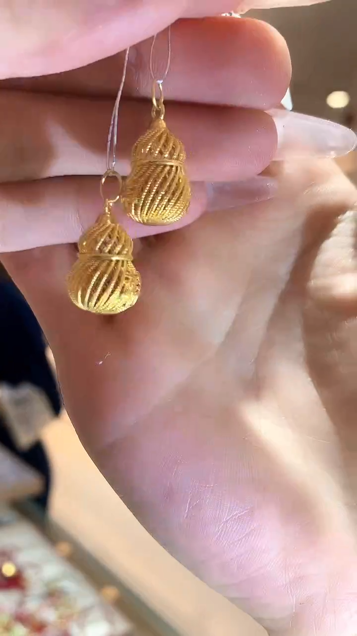 【闪购商品】定制足金吊坠(不含链)吉祥葫芦吊坠多样性发一