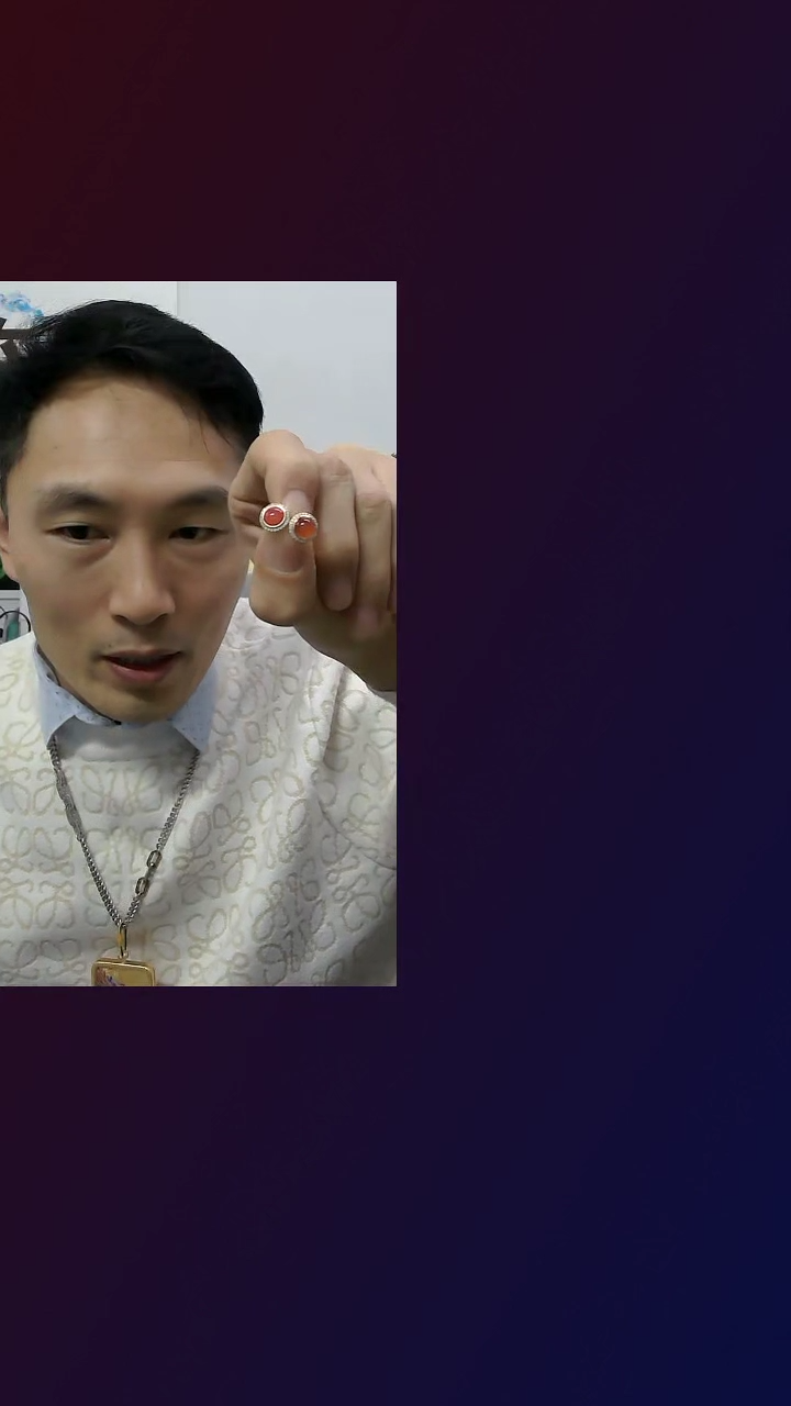 【闪购商品】南红玛瑙耳饰银S925镶嵌耳钉