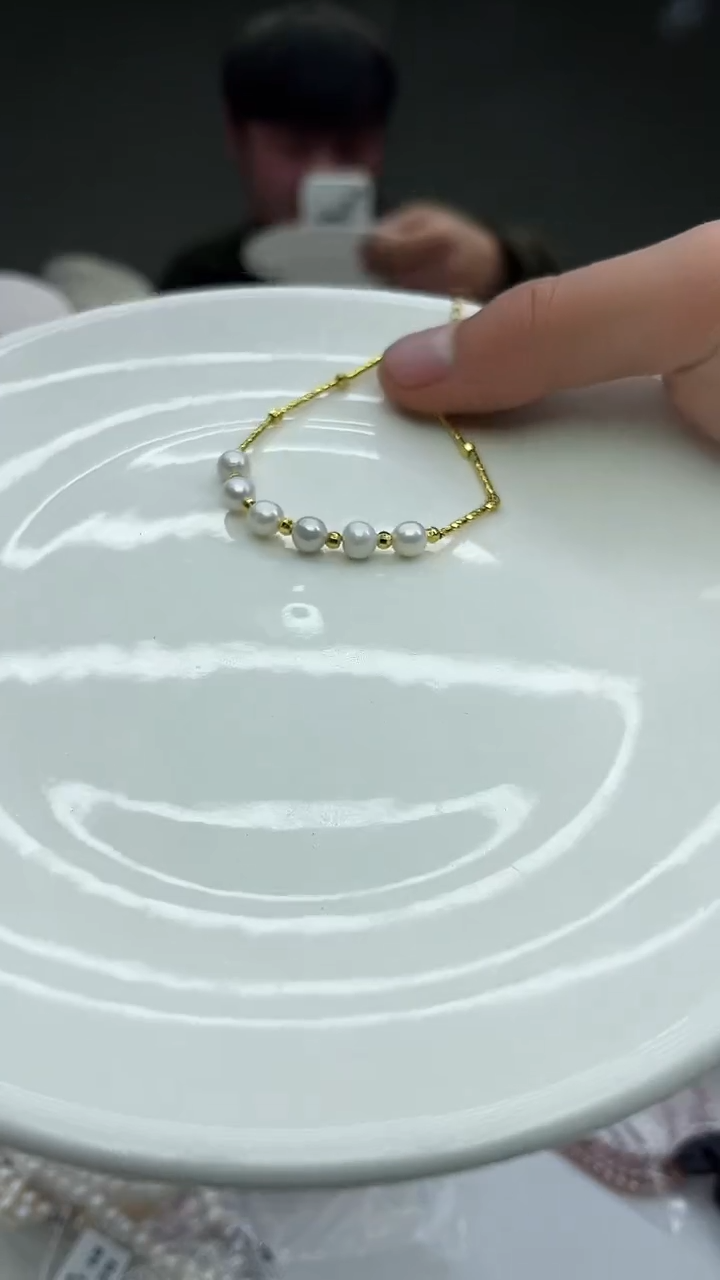 未镶嵌手链淡水珍珠白色系设计款手链