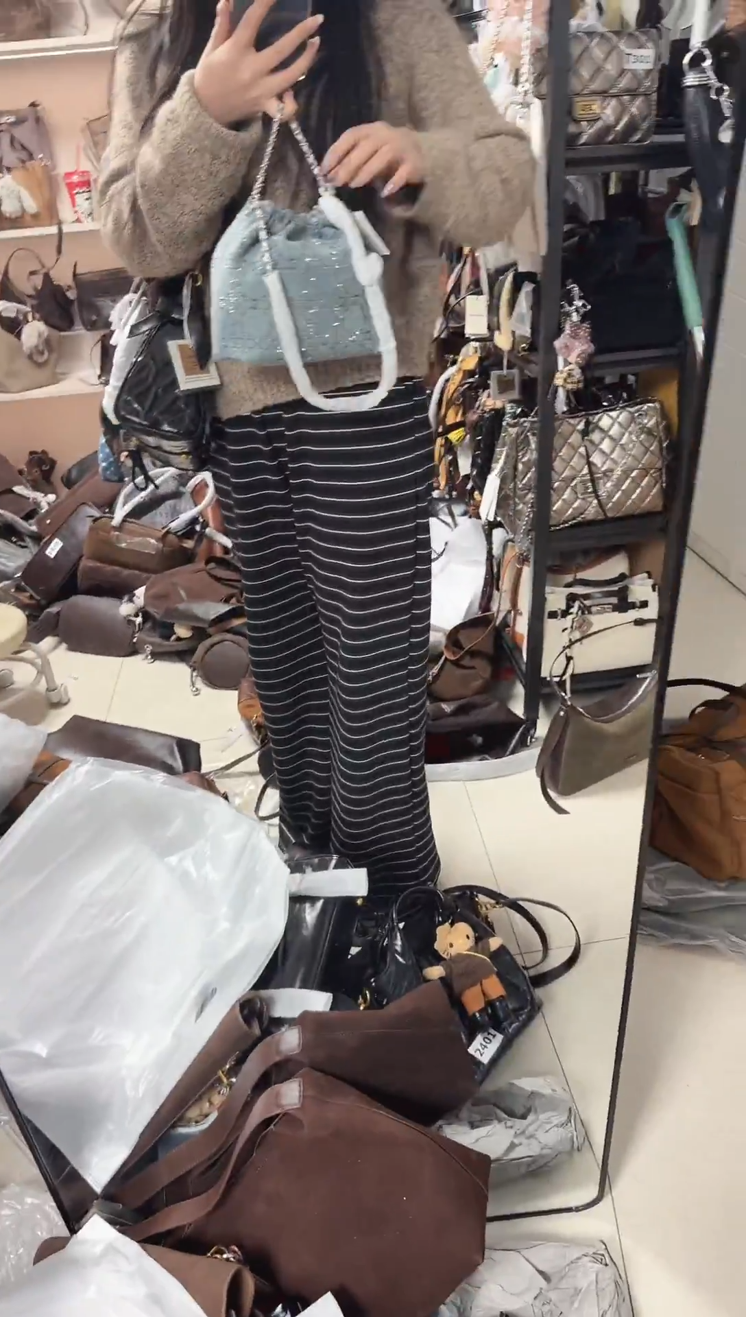 牛皮好莱奴钻包福袋