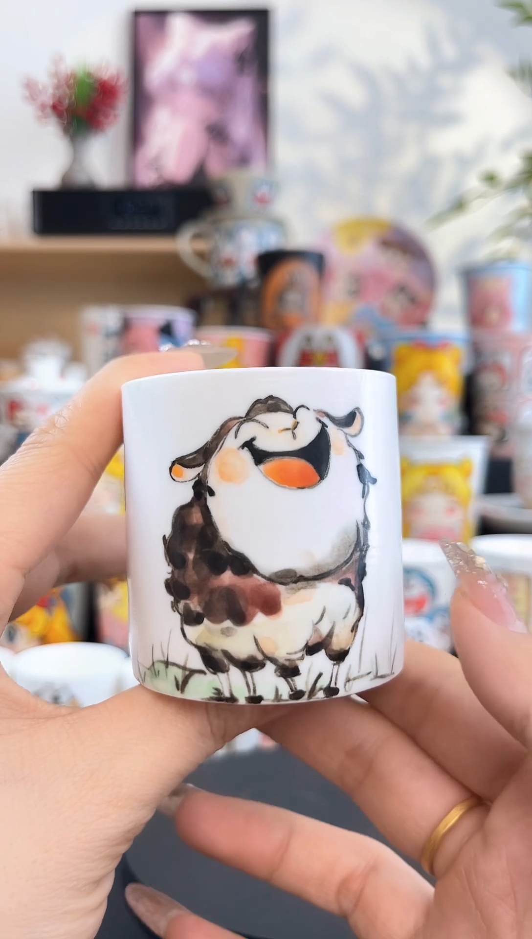 【闪购商品】摆件手工手绘陶瓷小杯杯