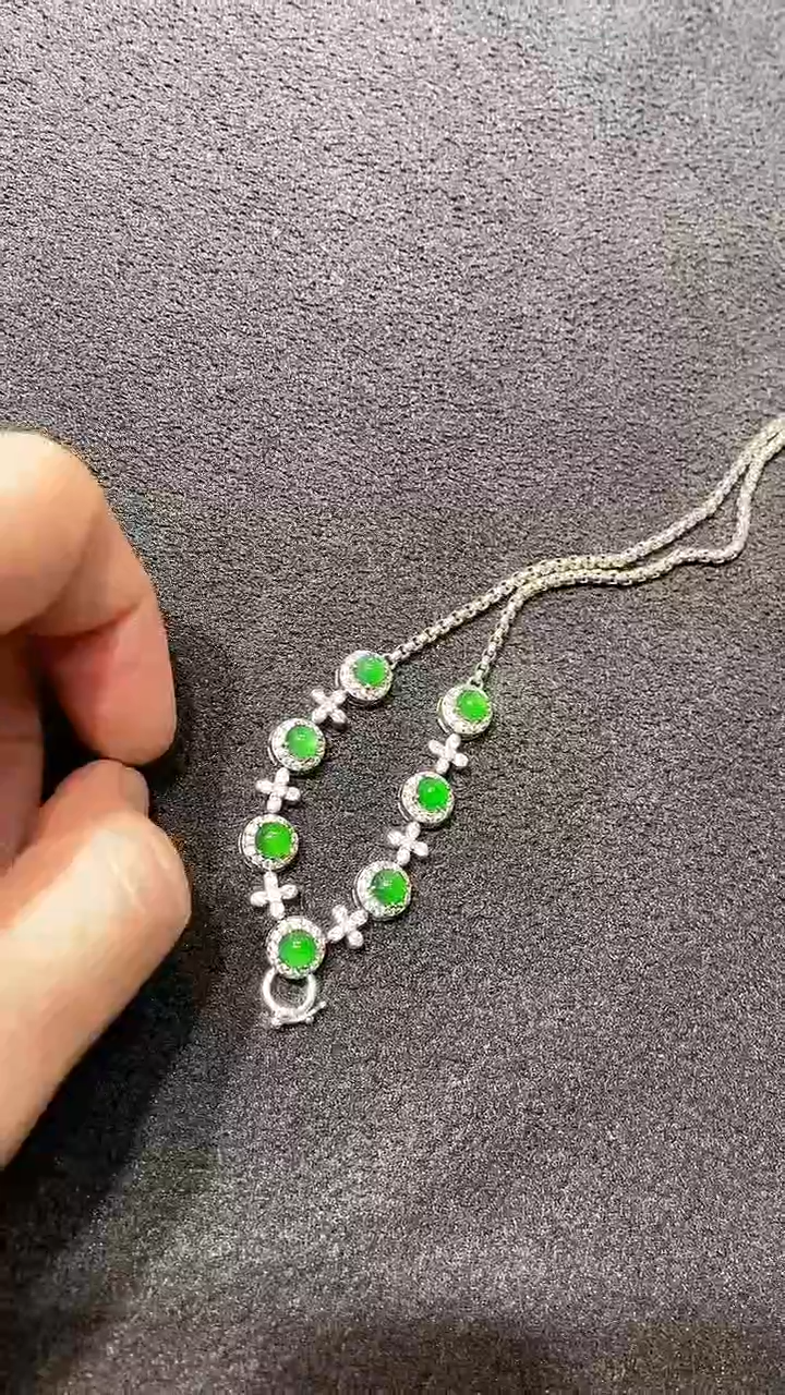 翡翠未镶嵌套链多样性发货不含链其一