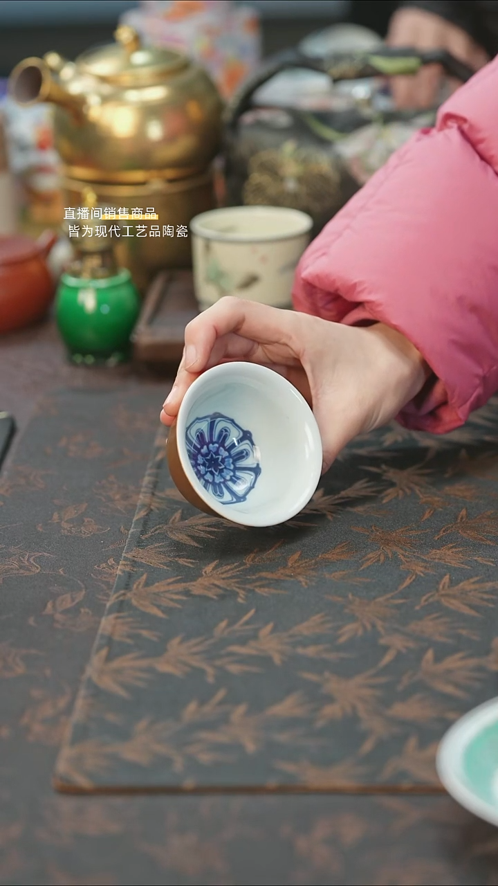 景德镇陶瓷杯碗柴烧多人