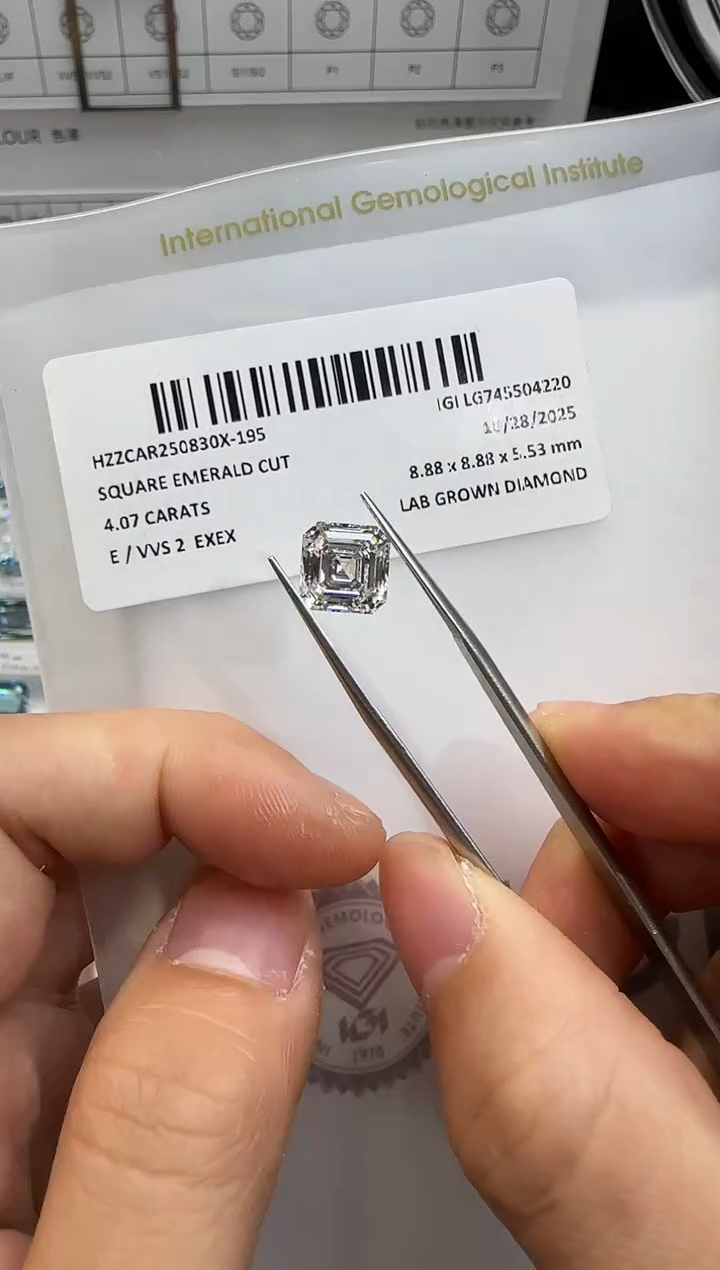 裸石实验室培育钻石4.07ct